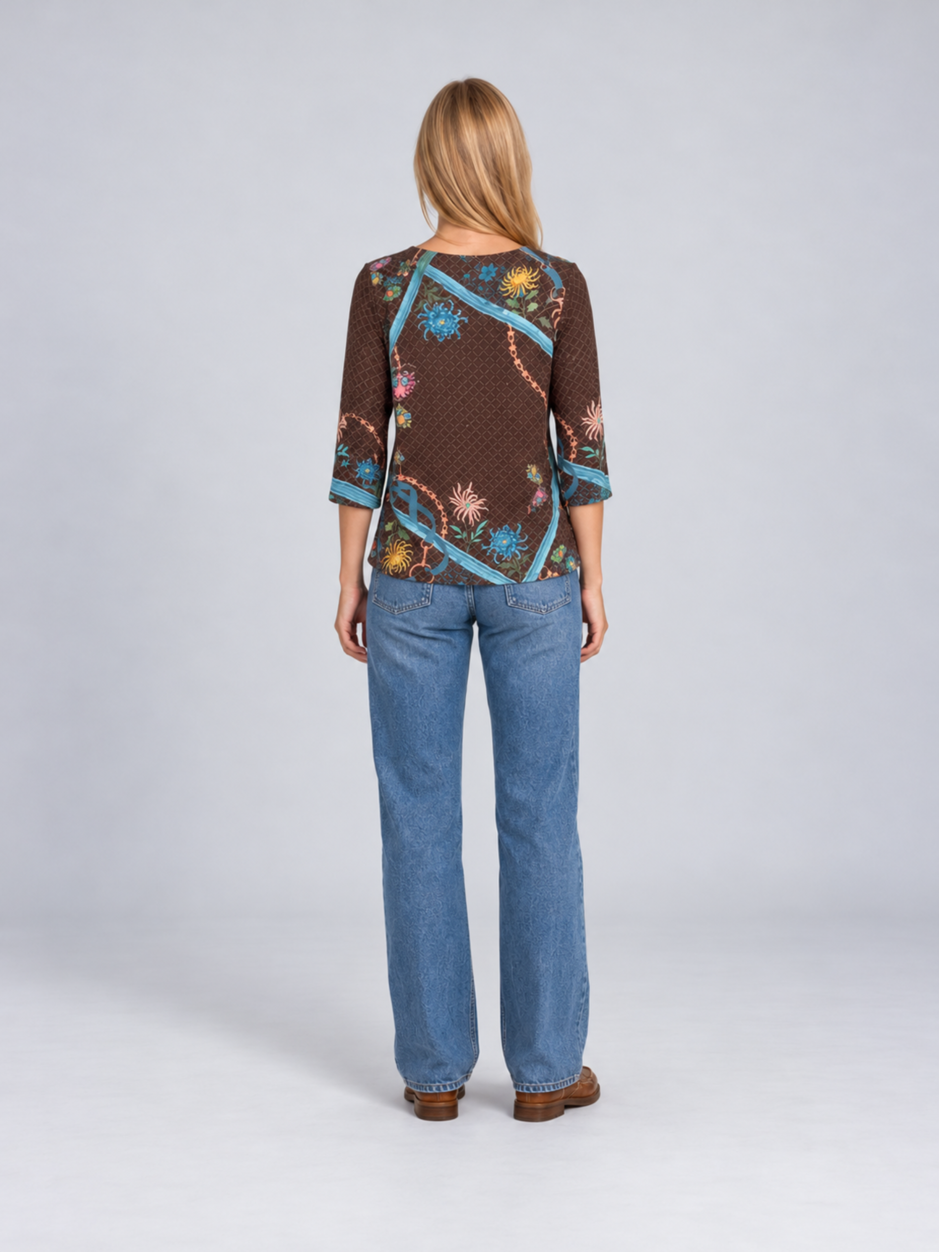 MUCHO GUSTO® Blouse Matera Ketting Bloemenprint
