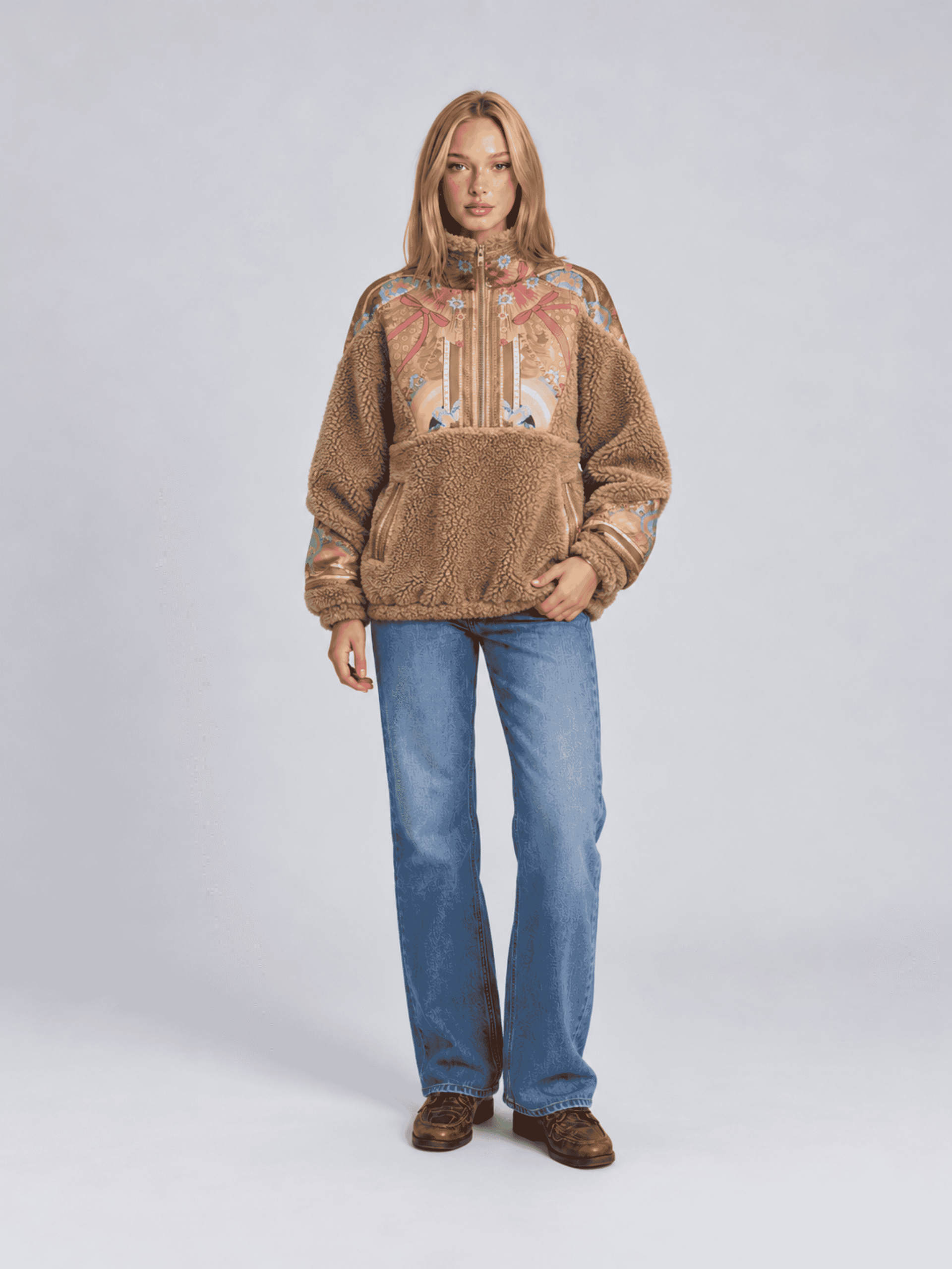 MUCHO GUSTO® Sweater Val Thorens Golden Blossom