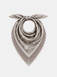 MUCHO GUSTO® Scarf Abu Dhabi Fringes Grey Paisley