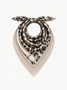 MUCHO GUSTO® Scarf Abu Dhabi Fringes Leopard Chain Elegance