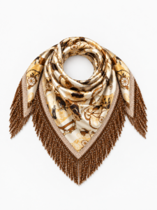 MUCHO GUSTO® Scarf Kiev Fringes Golden Heritage